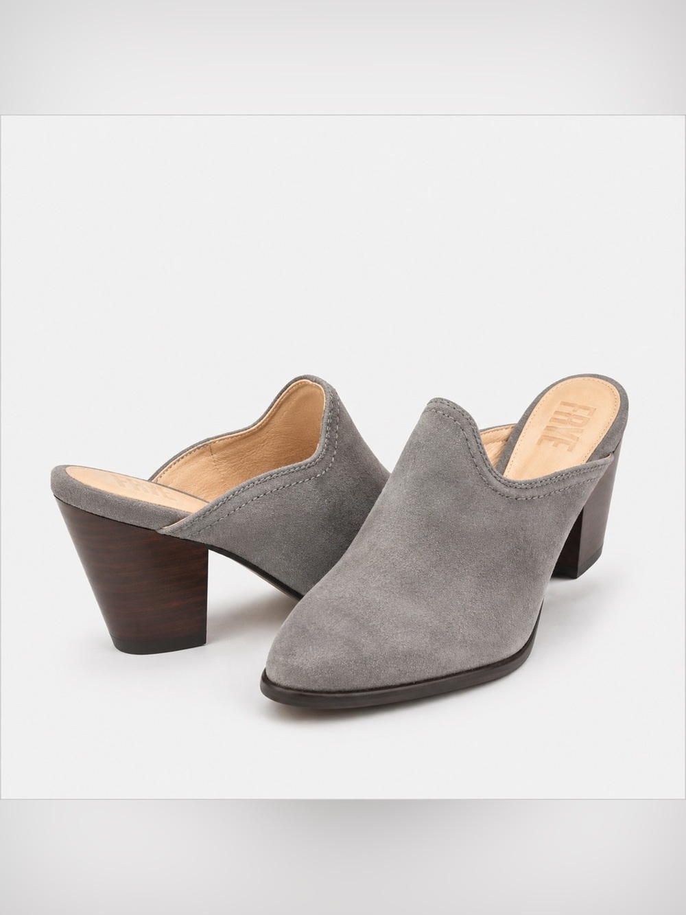 Frye Reed Mule size 8.5 Gray Brand new - Picture 3 of 9